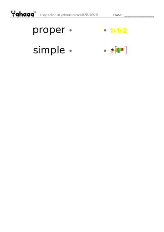 Common Adjectives in English: algorithms 8 PDF link match words worksheet