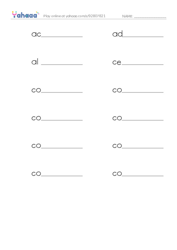 Common Adjectives in English: geometry 1 PDF worksheet writing row
