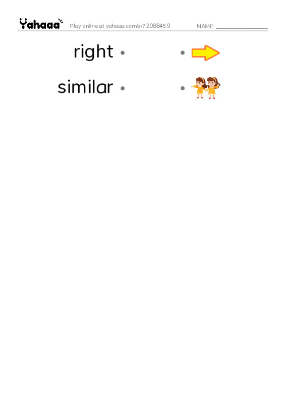 Common Adjectives in English: geometry 3 PDF link match words worksheet