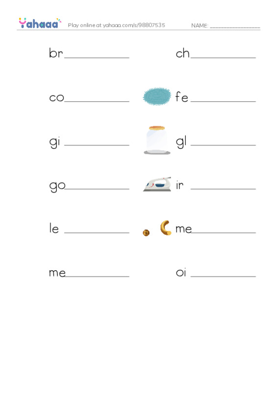 Common Adjectives in English: materials 1 PDF worksheet writing row