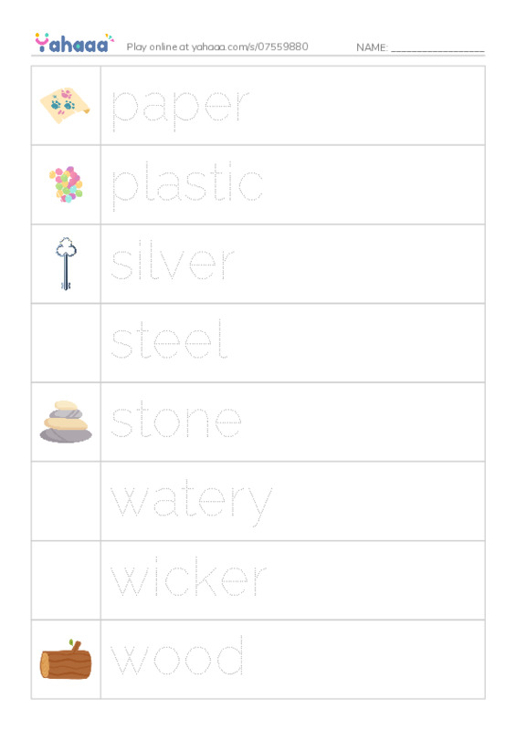 Common Adjectives in English: materials 2 PDF one column image words