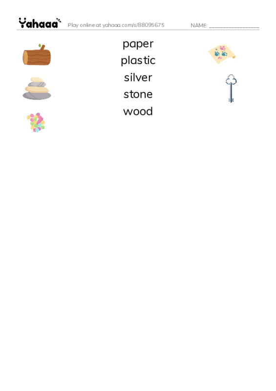 Common Adjectives in English: materials 2 PDF three columns match words