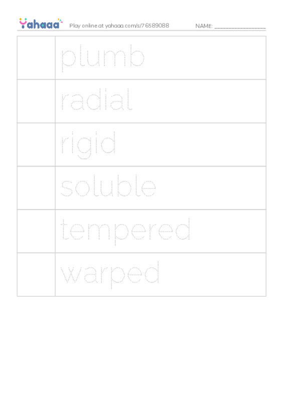 Common Adjectives in English: construction 2 PDF one column image words