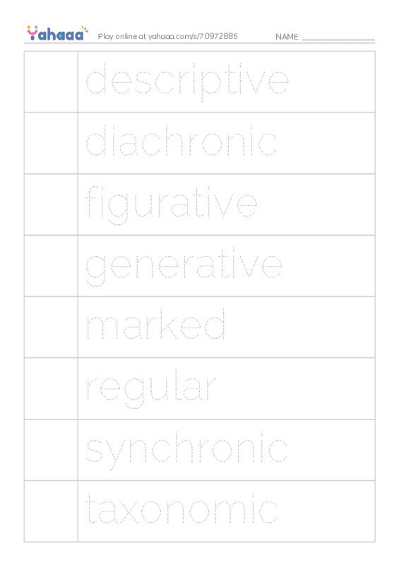 Common Adjectives in English: linguistics 1 PDF one column image words