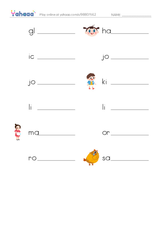 Common Adjectives in English: emotions 2 PDF worksheet writing row