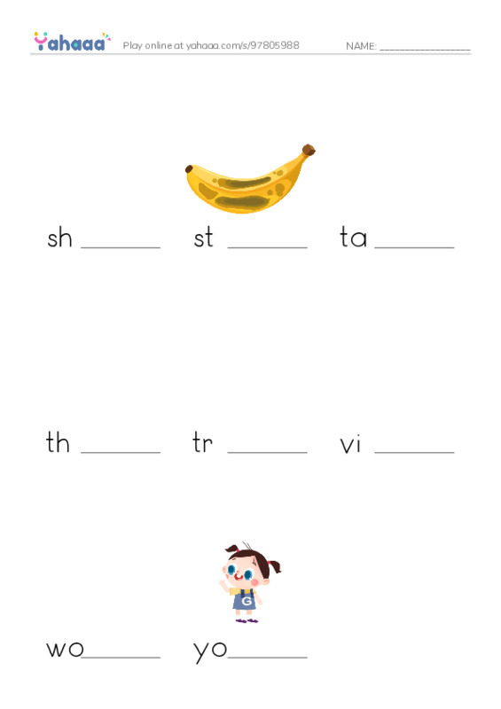 Common Adjectives in English: age 3 PDF worksheet to fill in words gaps