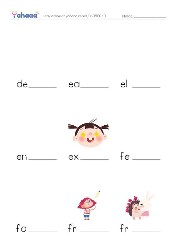 Common Adjectives in English: character 3 PDF worksheet to fill in words gaps