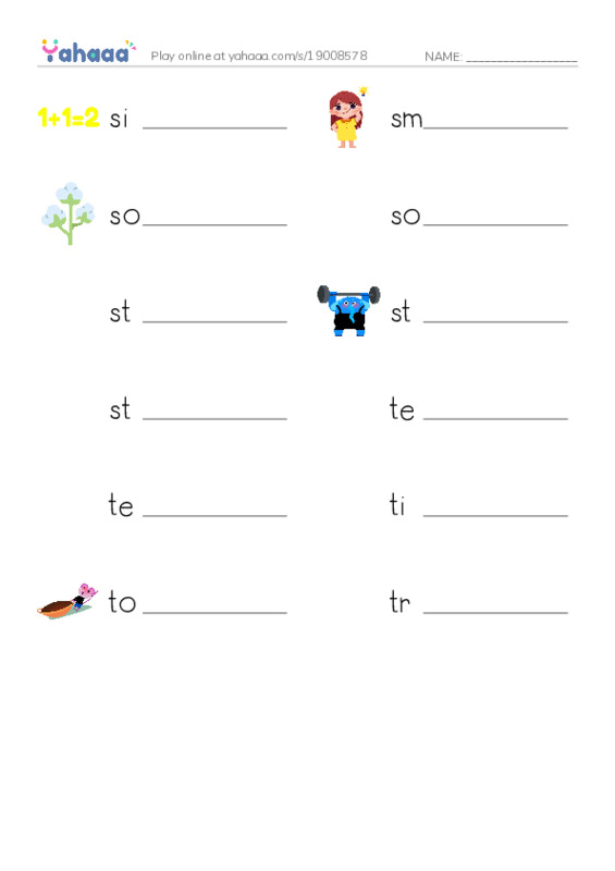 Common Adjectives in English: character 8 PDF worksheet writing row