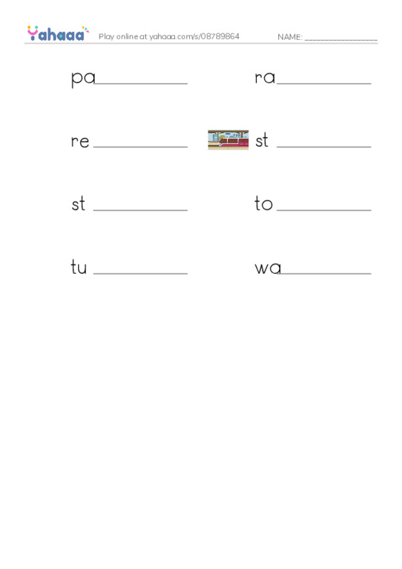 Common Nouns in English: fortifications 2 PDF worksheet writing row