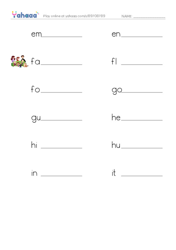 Common Nouns in English: typography 2 PDF worksheet writing row