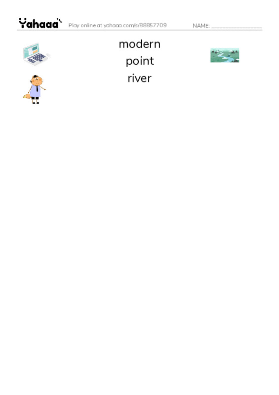 Common Nouns in English: typography 3 PDF three columns match words