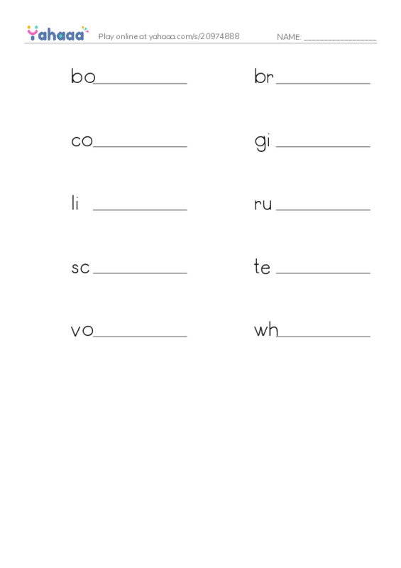 Common Nouns in English: spirits 1 PDF worksheet writing row