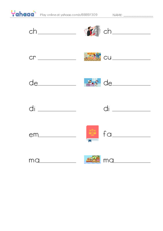 Common Nouns in English: shopping 2 PDF worksheet writing row
