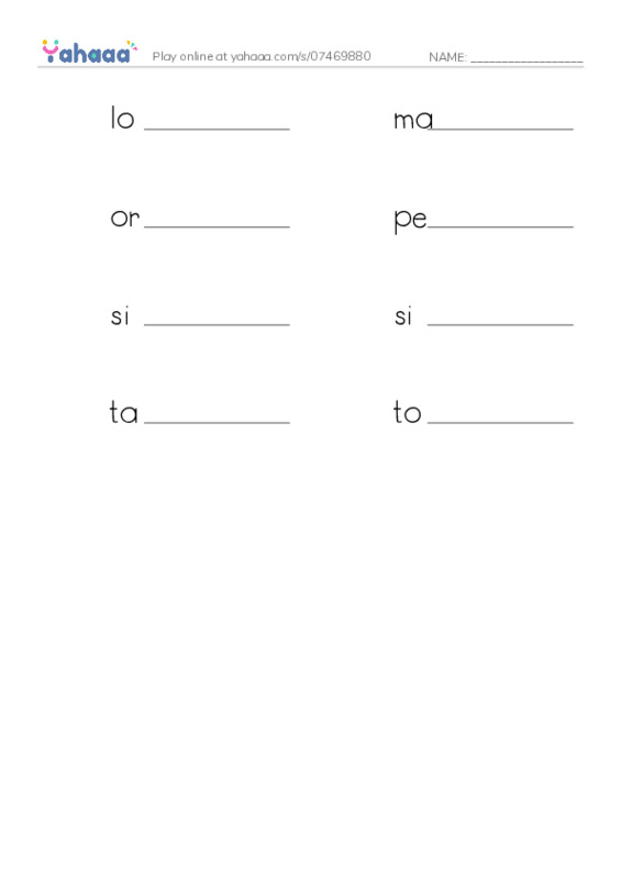 Common Nouns in English: cats 2 PDF worksheet writing row