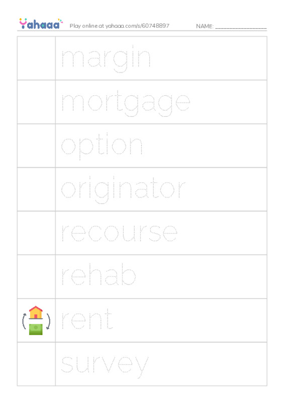 Common Nouns in English: real estate 3 PDF one column image words