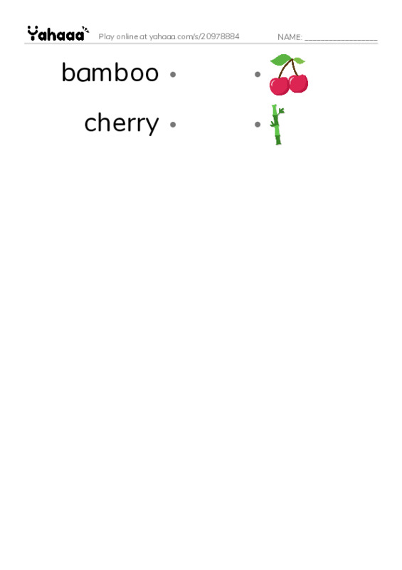 Common Nouns in English: wood 1 PDF link match words worksheet