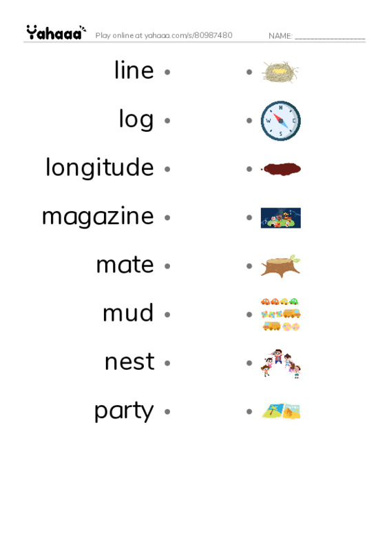 Common Nouns in English: military navy 9 PDF link match words worksheet