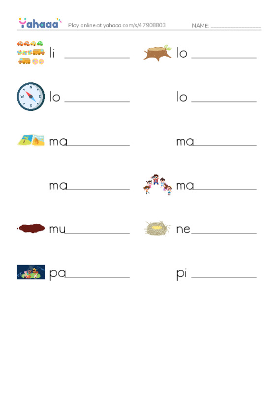 Common Nouns in English: military navy 9 PDF worksheet writing row