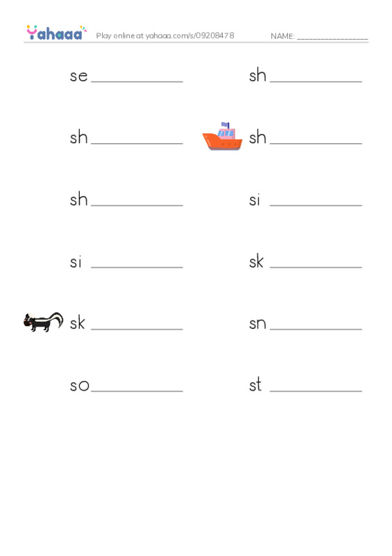 Common Nouns in English: military navy 11 PDF worksheet writing row
