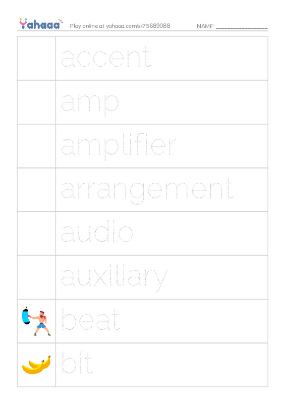Common Nouns in English: music production 1 PDF one column image words