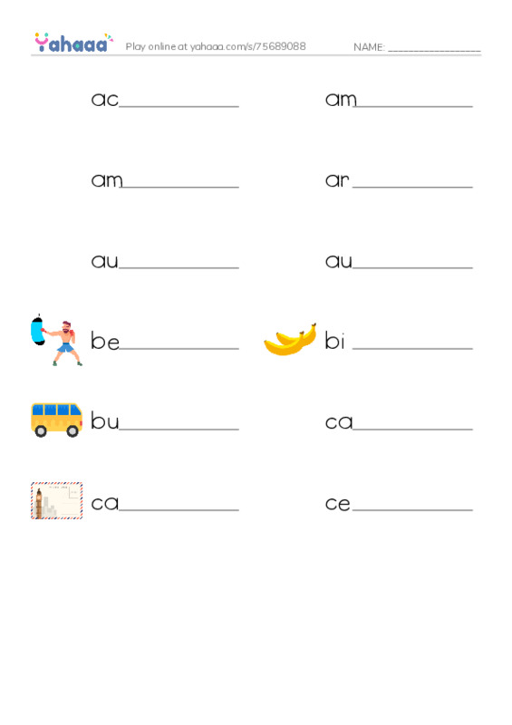 Common Nouns in English: music production 1 PDF worksheet writing row
