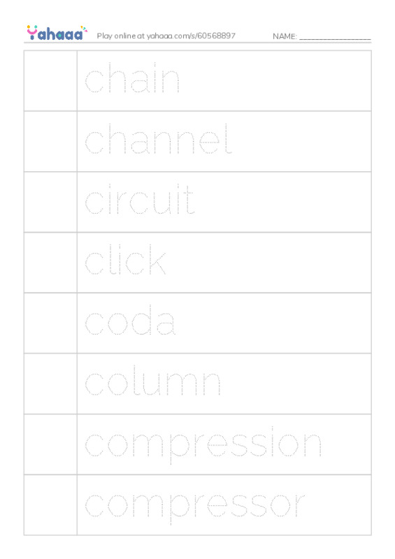 Common Nouns in English: music production 2 PDF one column image words