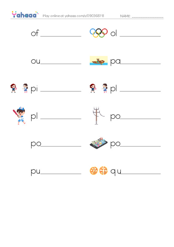 Common Nouns in English: sports 7 PDF worksheet writing row