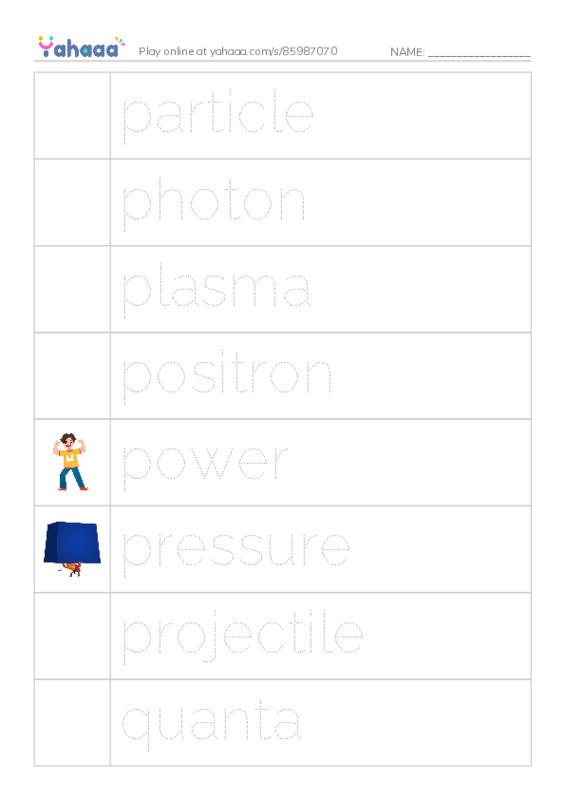 Common Nouns in English: physics 4 PDF one column image words