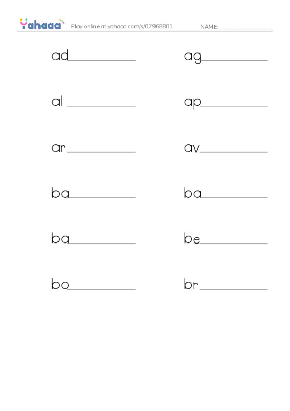 Common Nouns in English: corporate 1 PDF worksheet writing row