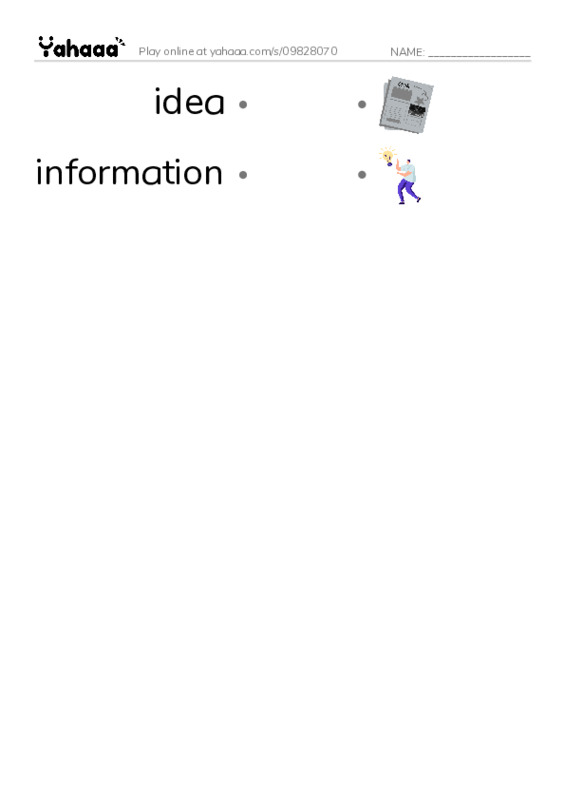 Common Nouns in English: corporate 4 PDF link match words worksheet