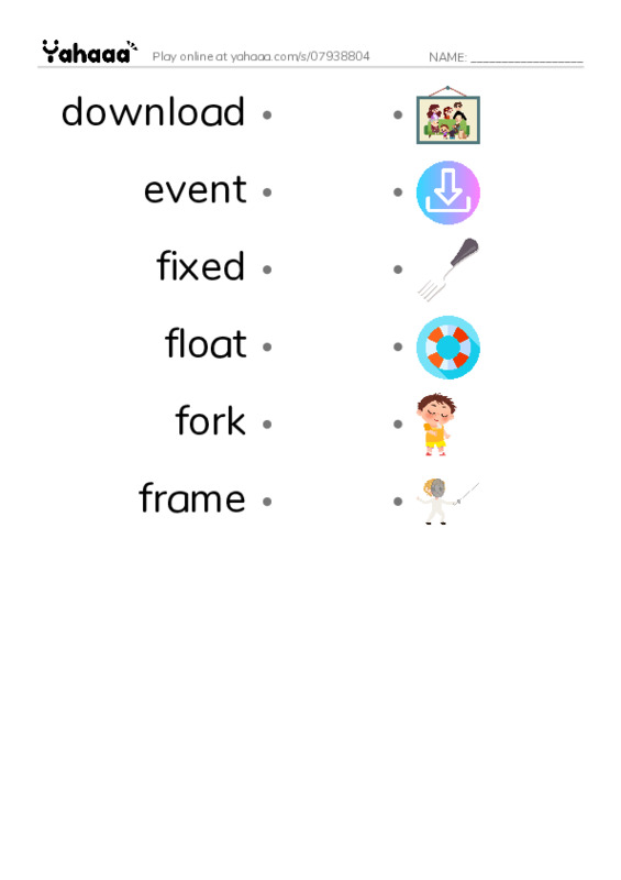 Common Nouns in English: web development 2 PDF link match words worksheet