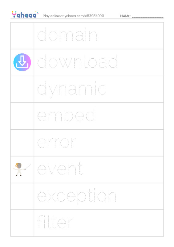 Common Nouns in English: web development 2 PDF one column image words