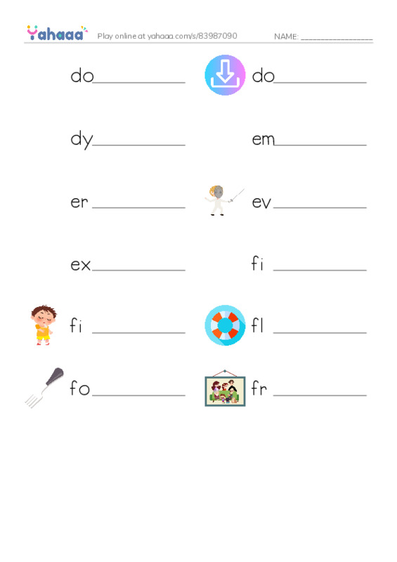 Common Nouns in English: web development 2 PDF worksheet writing row