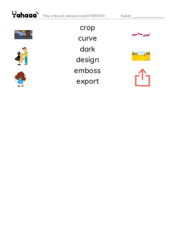 Common Nouns in English: design 2 PDF three columns match words