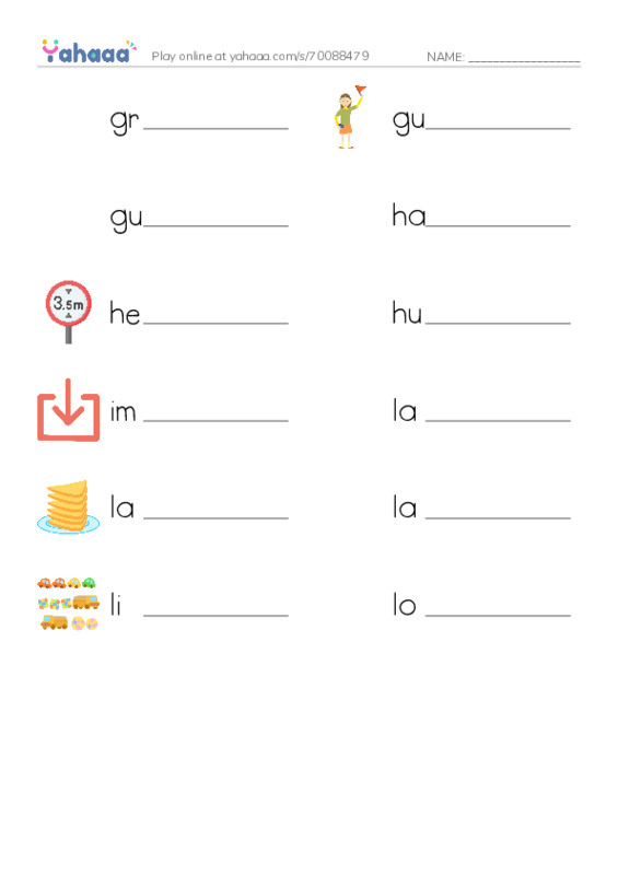 Common Nouns in English: design 3 PDF worksheet writing row