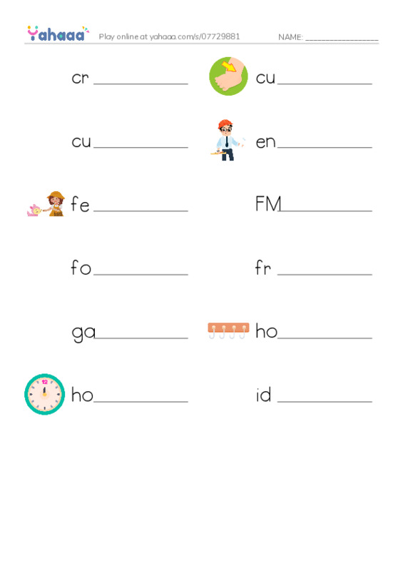 Common Nouns in English: radio 2 PDF worksheet writing row