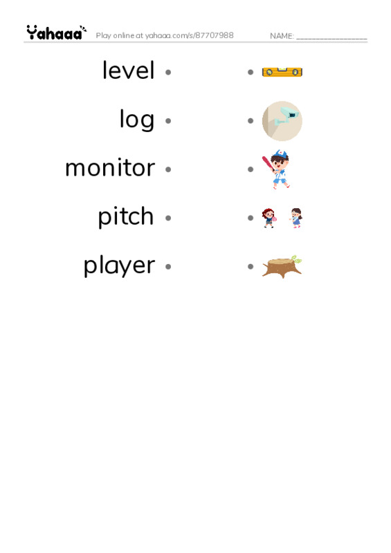 Common Nouns in English: radio 3 PDF link match words worksheet