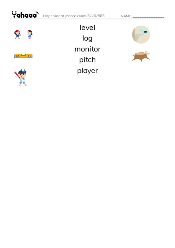 Common Nouns in English: radio 3 PDF three columns match words