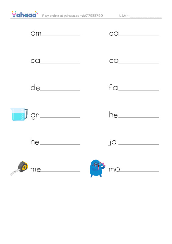 Common Nouns in English: physics units 1 PDF worksheet writing row