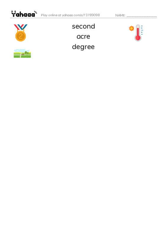 Common Nouns in English: physics units 2 PDF three columns match words