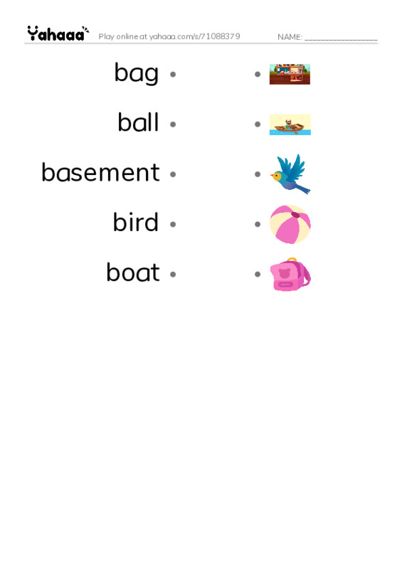 Common Nouns in English: military airforce 1 PDF link match words worksheet