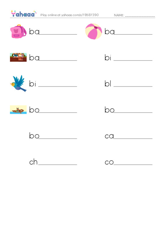 Common Nouns in English: military airforce 1 PDF worksheet writing row