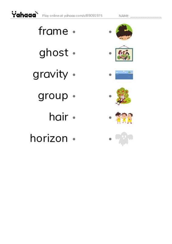 Common Nouns in English: 3d graphics 4 PDF link match words worksheet