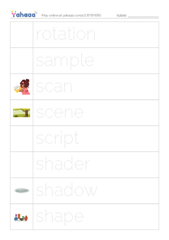 Common Nouns in English: 3d graphics 8 PDF one column image words
