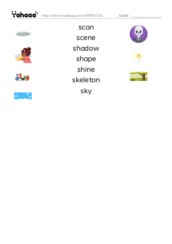 Common Nouns in English: 3d graphics 8 PDF three columns match words