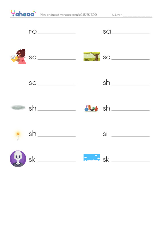 Common Nouns in English: 3d graphics 8 PDF worksheet writing row