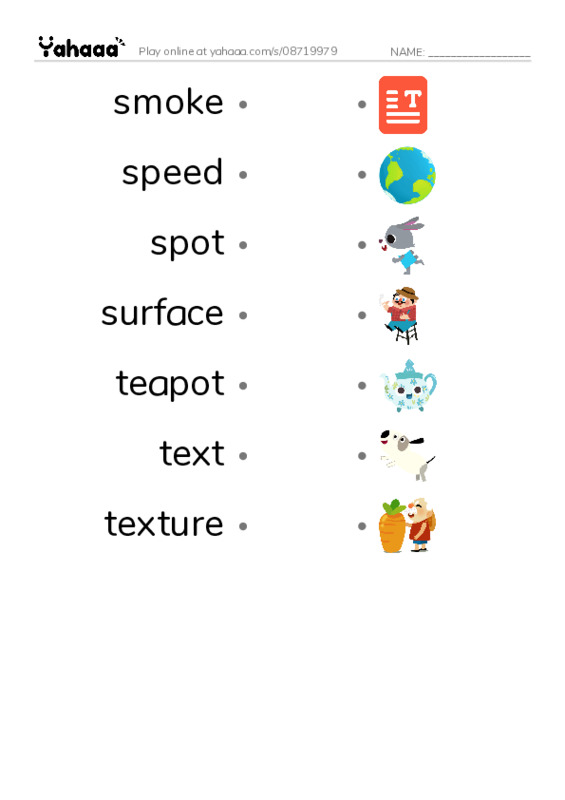 Common Nouns in English: 3d graphics 9 PDF link match words worksheet