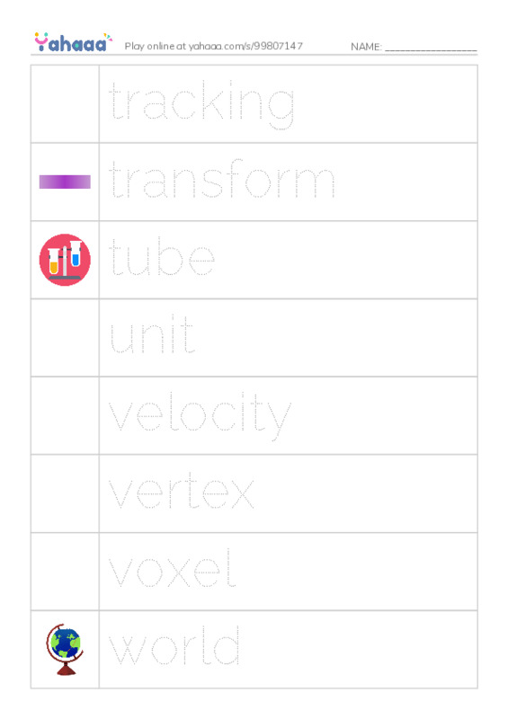 Common Nouns in English: 3d graphics 10 PDF one column image words