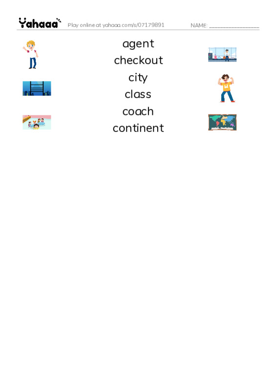 Common Nouns in English: travel 1 PDF three columns match words