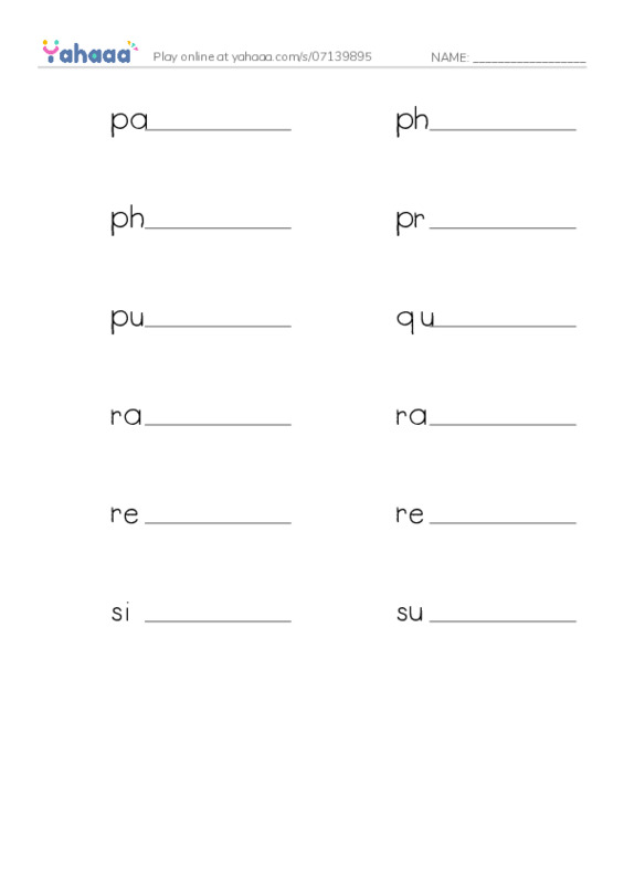 Common Nouns in English: astronomy 3 PDF worksheet writing row